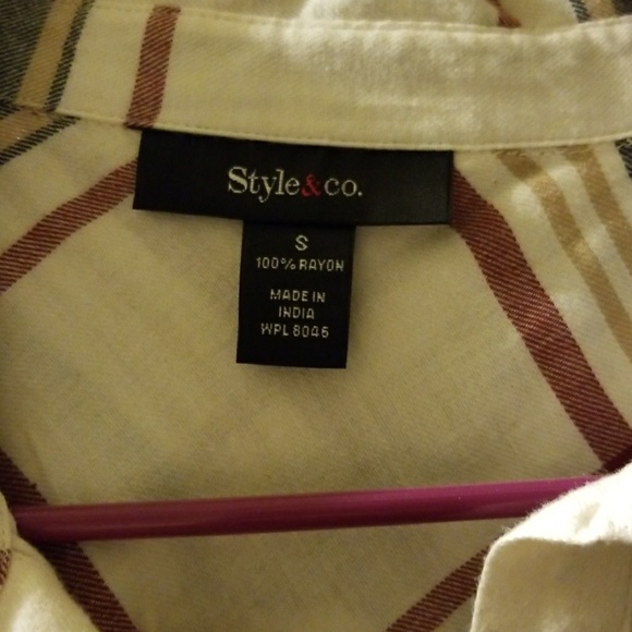 Tunic length half button top - Picture 2 of 5